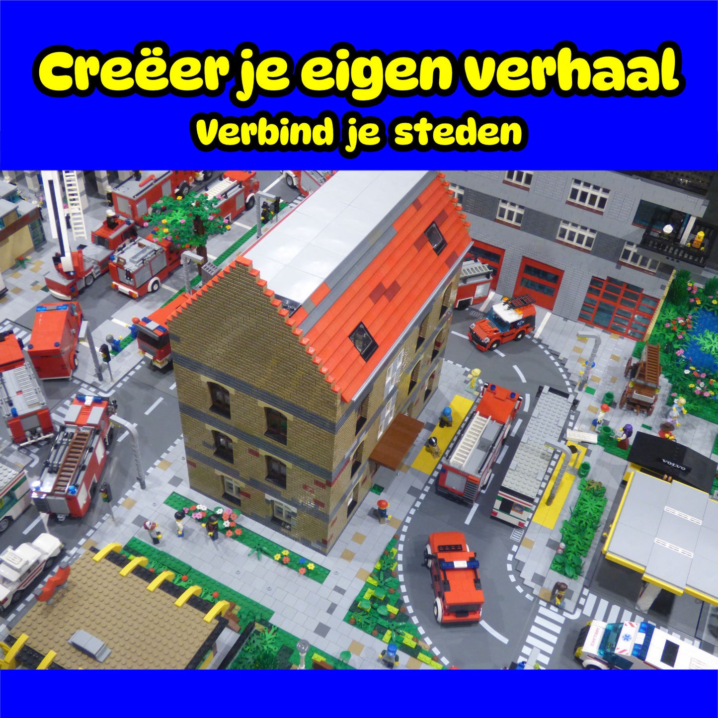 Skibby wegplaten set geschikt voor LEGO - city stenen 32 x 32 noppen - bouwplaten set - weg - city wegplaat 60304 - 6 stuks
